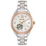 montre squelette femme bulova diamond 98p170